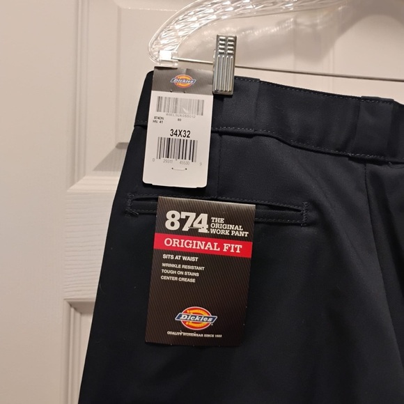 NWT Dickies 874 Original Fit Navy Work Pants Size 34x32 - Picture 5 of 8